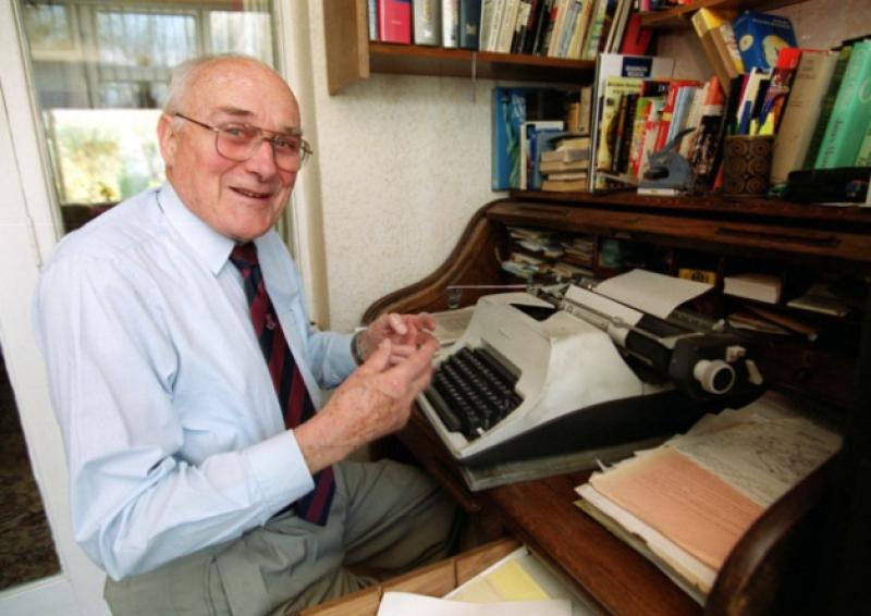 Arthur Quinlan pictured at home in Limerick and below, interviewing Fidel Castro at Shannon Airport, a photograph which is included in the auction