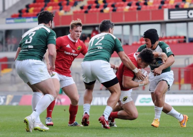 Munster and San Francisco in action at the recent World Club Sevens tournament in Thomond Park. The event drew a paltry crowd over two days and questions have been asked about  the extent of Limerick Marketing Company's support for it. Picture: Gareth Williams