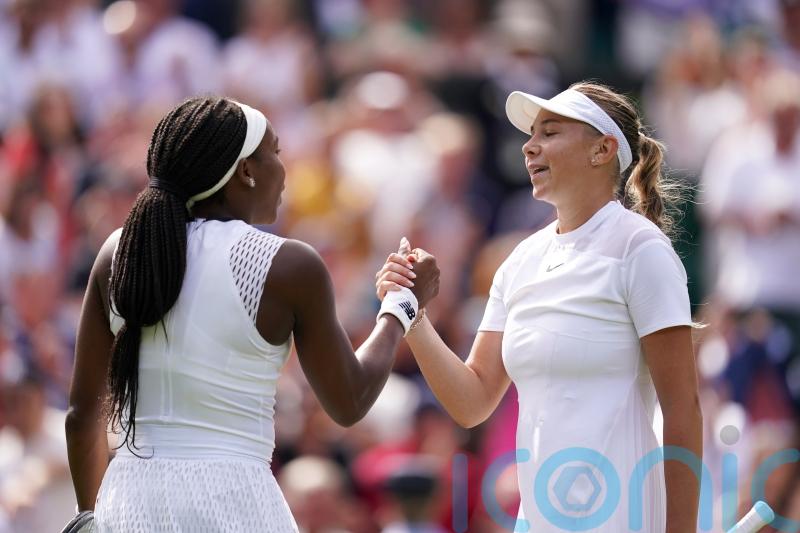 Coco Gauff’s Wimbledon challenge ended by Amanda Anisimova in all-American clash