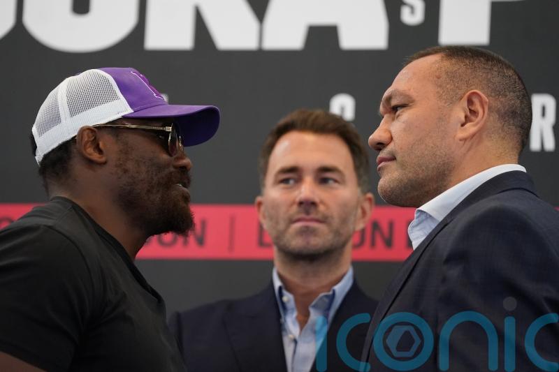 Derek Chisora wages ‘war’ on Kubrat Pulev as pair grapple on stage