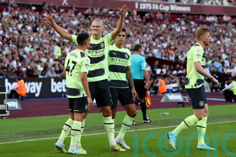 Erling Haaland scores twice to get Manchester City up and running at West Ham
