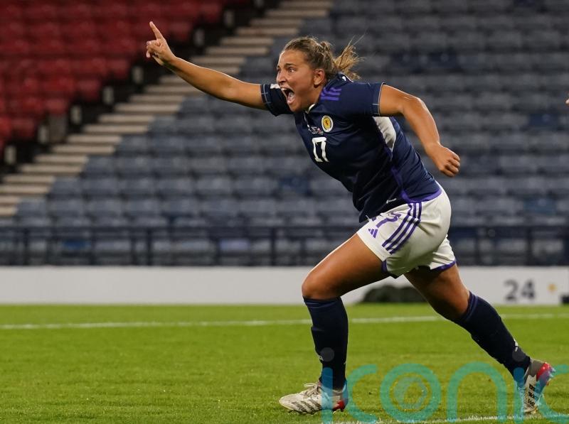 Scotland progress in World Cup play-offs after Abi Harrison’s extra-time winner