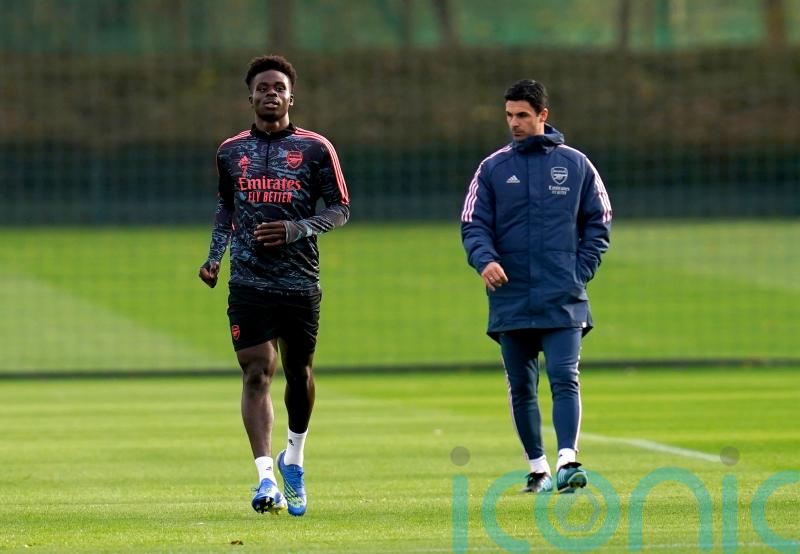Bukayo Saka trains with Arsenal to allay fears he could miss World Cup
