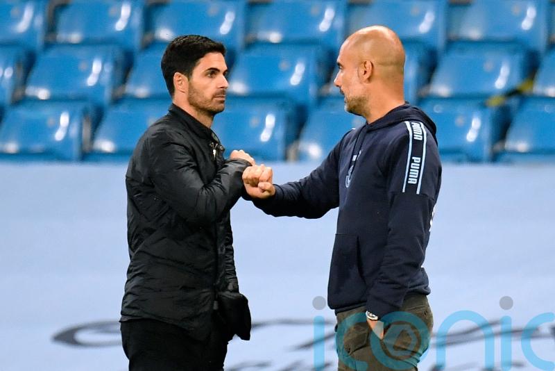 Pep Guardiola hopes Arsenal suffer slump as Man City play catch-up in title race