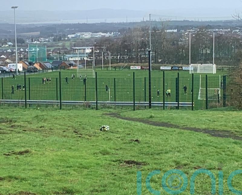 Explosive device discovered yards from where children were playing football