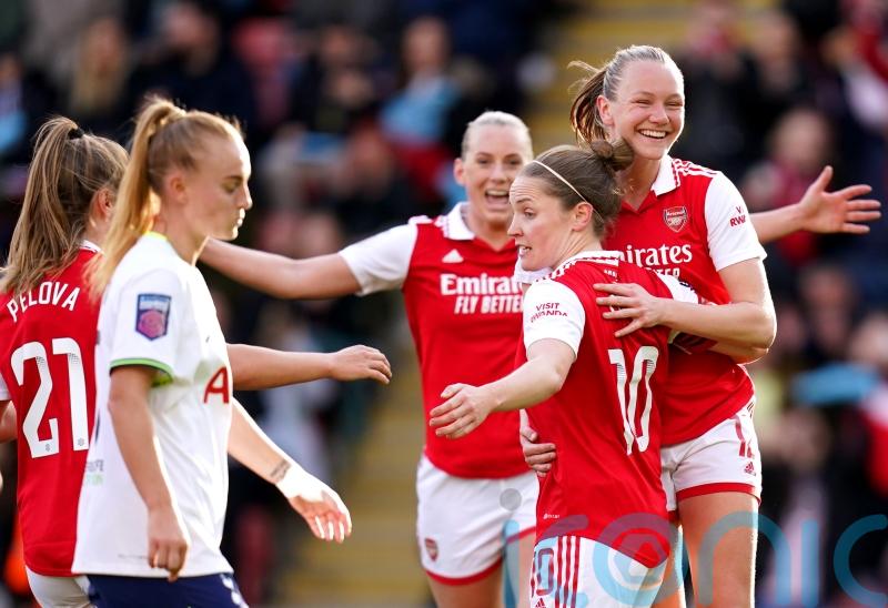 Arsenal thrash rivals Tottenham to boost Women’s Super League title hopes