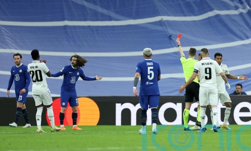 Ben Chilwell sees red as Real Madrid coast to first-leg victory over Chelsea