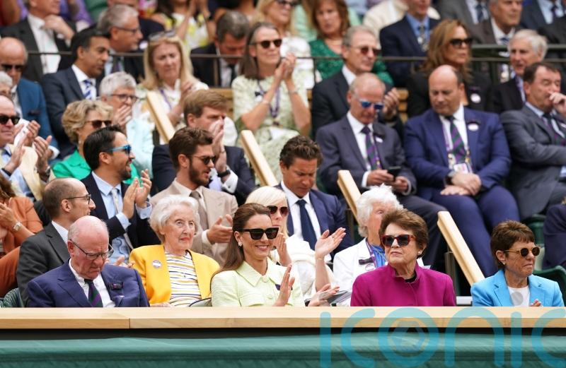 Kate watching Wimbledon ladies’ singles final from Royal Box