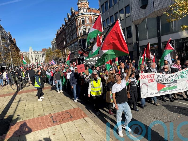 Thousands take part in pro-Palestinian rally in Belfast