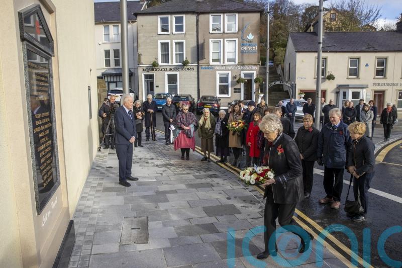 Daubing of IRA graffiti close to Enniskillen bomb memorial condemned