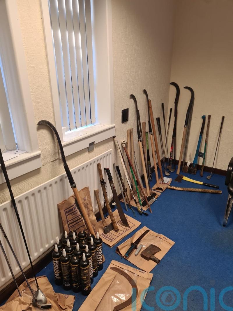 Slash hooks, machetes and axes seized in Cork