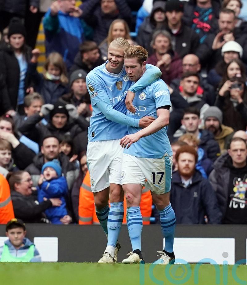 Erling Haaland scores twice as Manchester City beat Everton