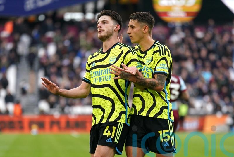 Declan Rice adds to West Ham woes as Arsenal run riot