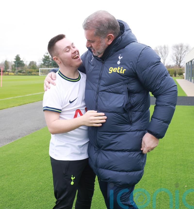 Ange Postecoglou enjoys Tottenham fans’ visit for Down Syndrome Awareness Week