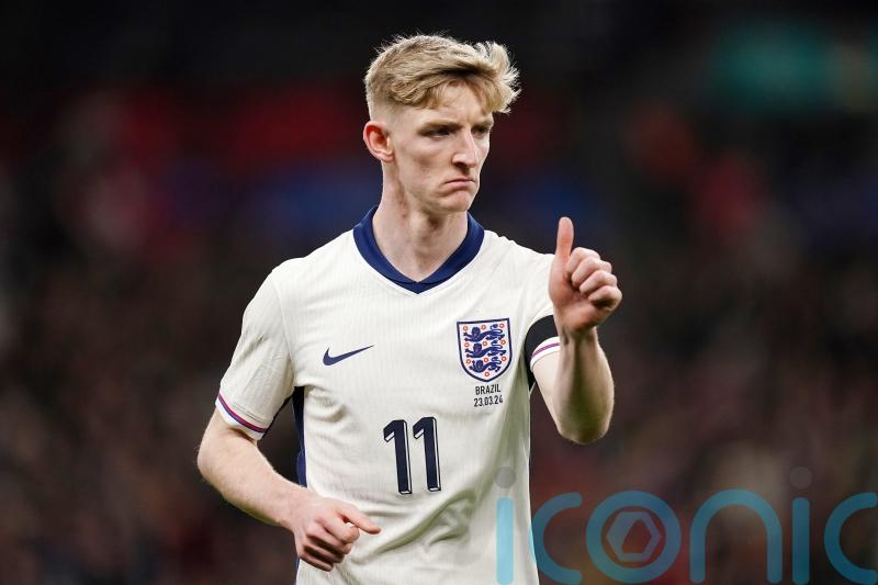 Anthony Gordon cannot wait to play for England again after debut versus Brazil