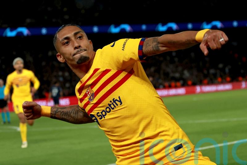 Raphinha shines as Barcelona edge Paris St Germain in Champions League thriller