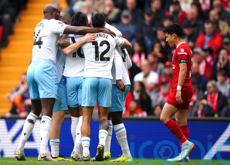 Liverpool’s title chances suffer huge blow as Crystal Palace win at Anfield