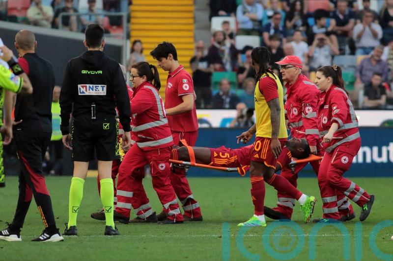 Evan Ndicka ‘in good spirits’ in hospital after collapsing during Roma match