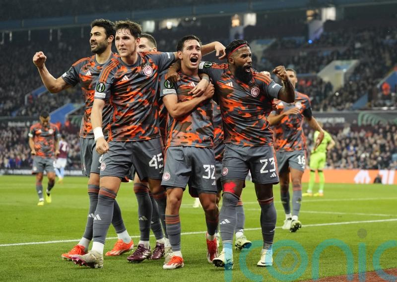 Aston Villa’s Conference League hopes in tatters after home defeat to Olympiacos