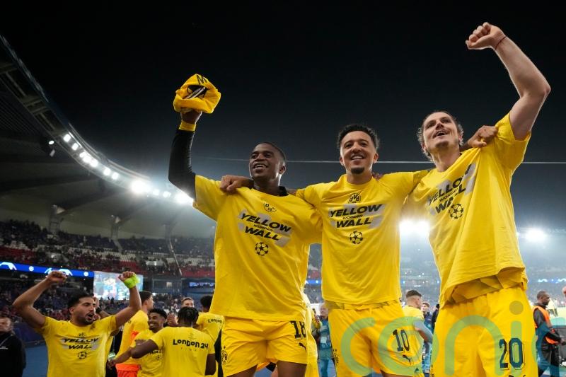 Jadon Sancho leads celebrations with Adele hit after Dortmund reach CL final