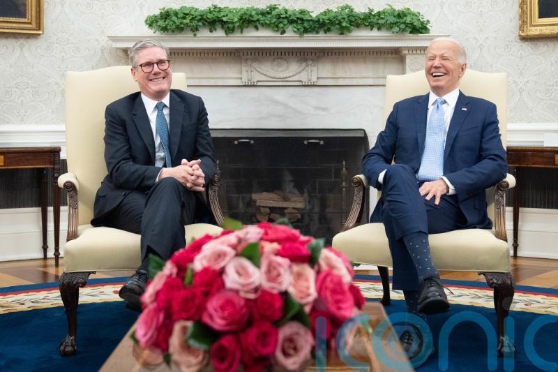Biden jokes about England’s football win as Starmer suggests ‘it’s coming home’