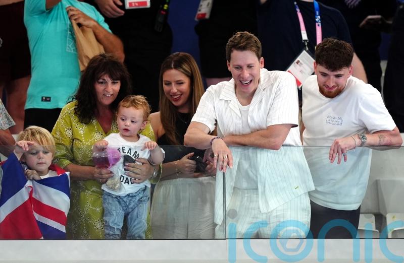 Tom Daley’s husband and children among spectators cheering for diver’s silver