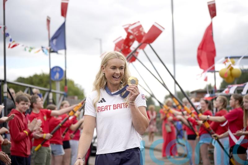 Olympic gold medallist given hero’s welcome home in Coleraine