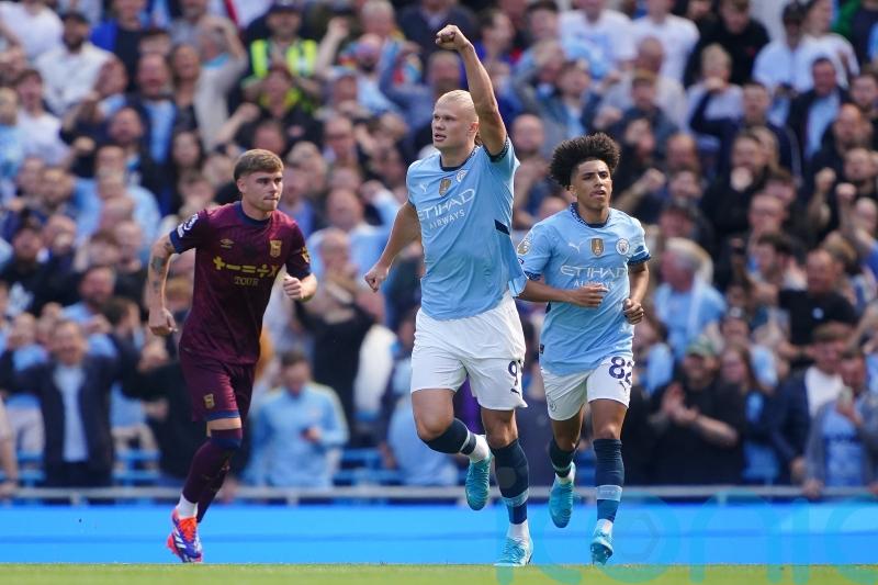 Erling Haaland grabs another hat-trick as Manchester City breeze past Ipswich