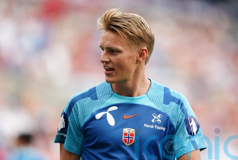 Arsenal’s Martin Odegaard limps out of Norway win with apparent ankle injury