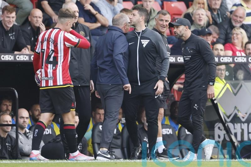 Blades boss Chris Wilder insists he did not touch Jerry Yates as tempers flare