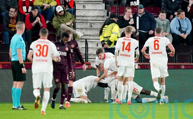 Hearts’ unbeaten Conference League run comes to end after defeat to Heidenheim