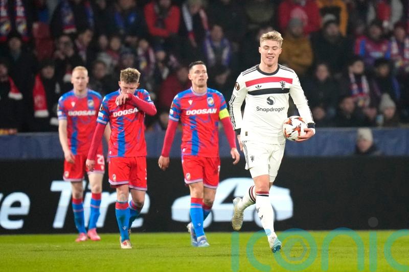 Rasmus Hojlund brace earns Man Utd much-needed comeback win at Viktoria Plzen