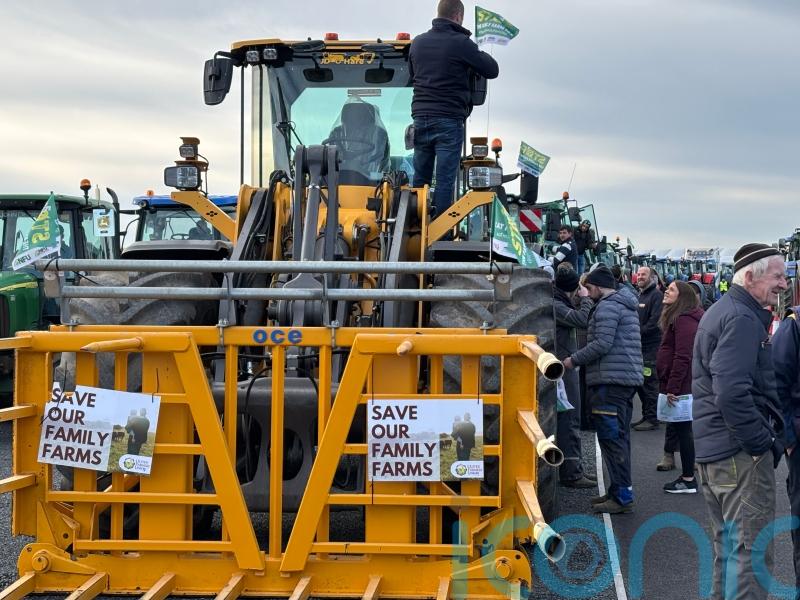 Lines of tractors take to the roads in inheritance tax change protest