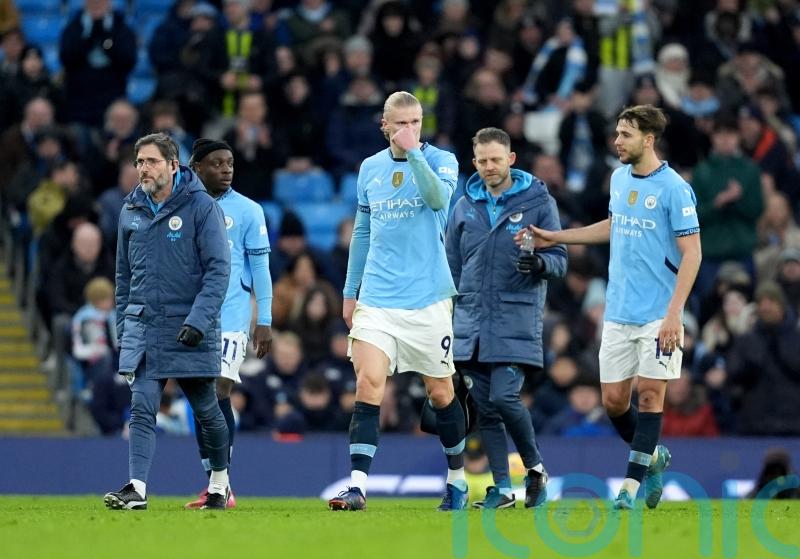 Manchester City boss Pep Guardiola plays down fears over Erling Haaland injury