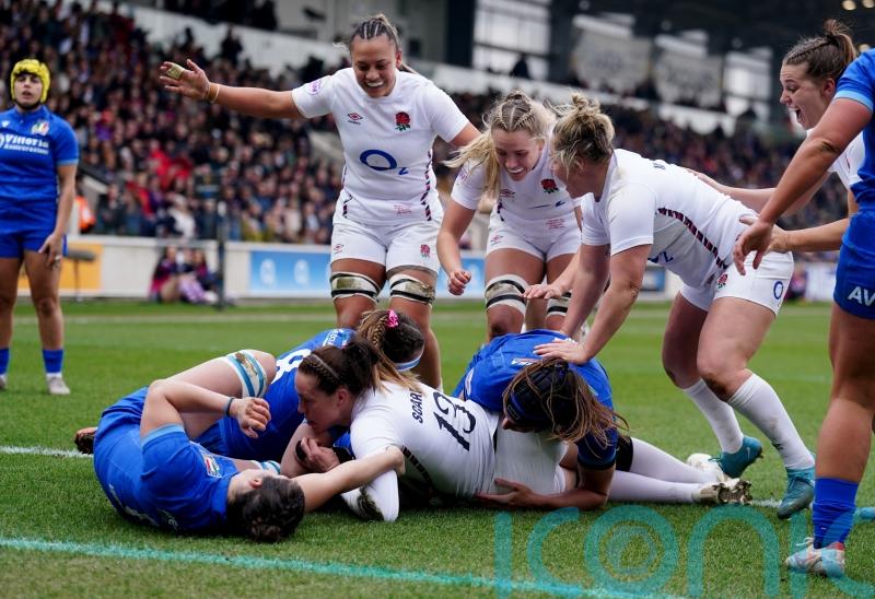 England start Women’s Six Nations title defence with bonus-point win over Italy