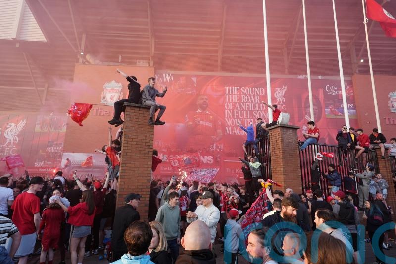 Stars join celebrations after Liverpool win Premier League