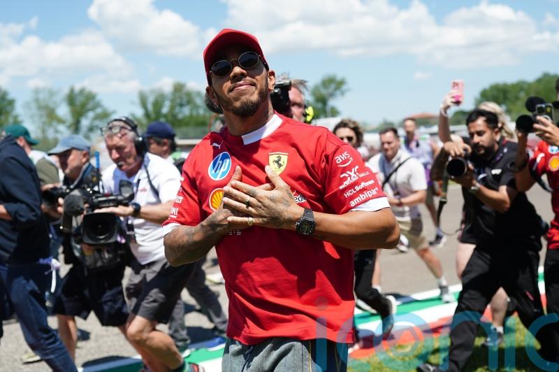 A sea of red – Lewis Hamilton revels in reception from Ferrari fans at Imola