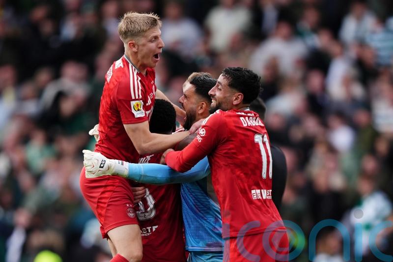 Dimitar Mitov stars as Aberdeen stun Celtic on penalties to win Scottish Cup