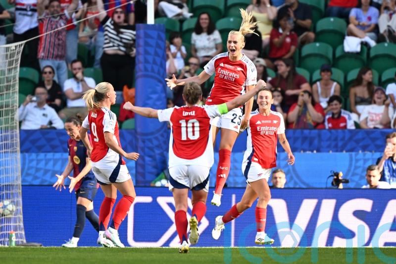 Arsenal win Women’s Champions League as Stina Blackstenius goal downs Barcelona
