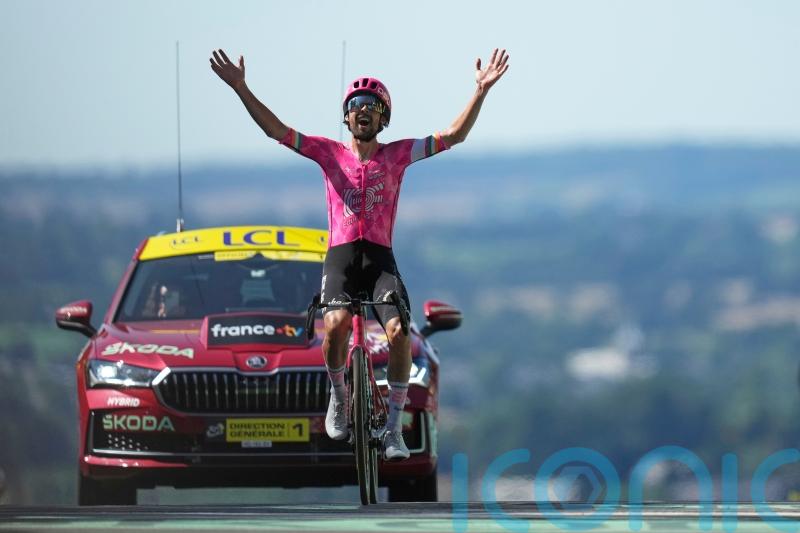 Ireland’s Ben Healy breaks clear to win Tour de France stage six