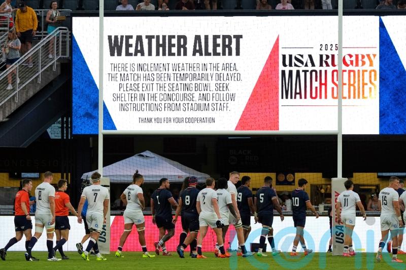 England’s clash with USA halted due to lightning fears