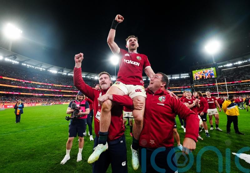 Hugo Keenan&rsquo;s last-gasp try completes comeback as Lions celebrate series win