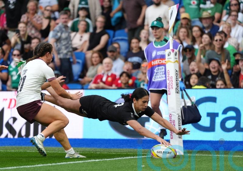 Braxton Sorensen-McGee scores hat-trick as World Cup holders NZ thrash Ireland
