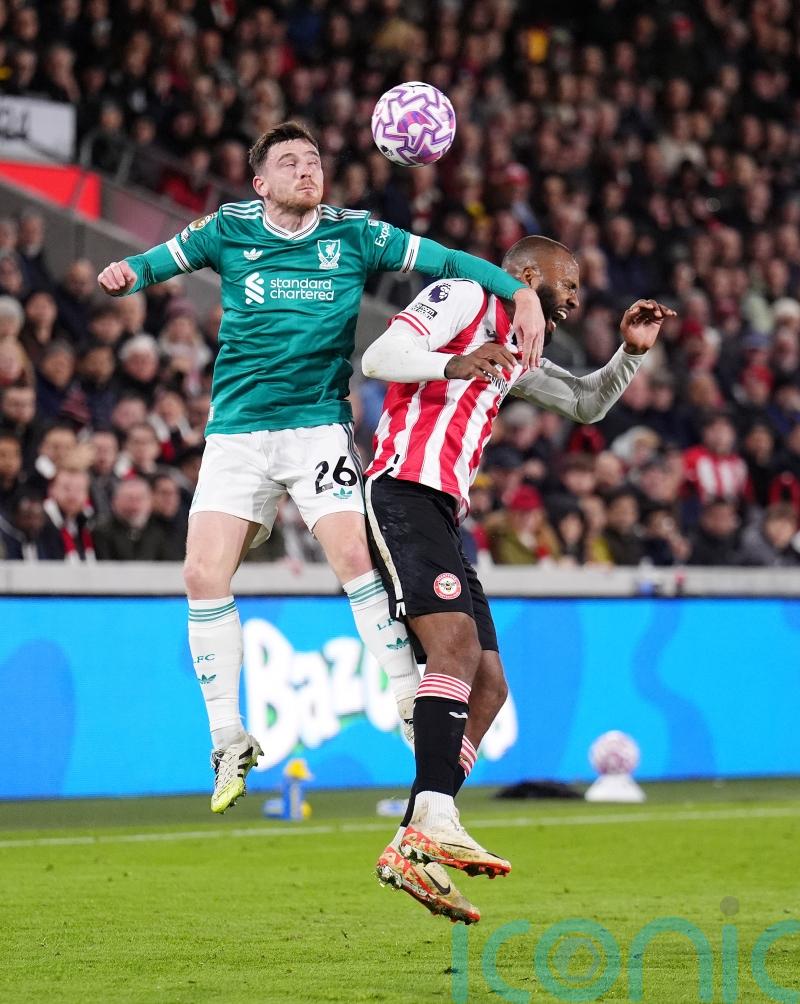Andy Robertson admits Liverpool ‘nowhere near good enough’ after Brentford loss