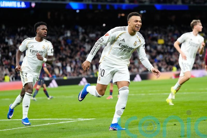 Kylian Mbappe scores penalty as crisis-hit Real Madrid beat Levante