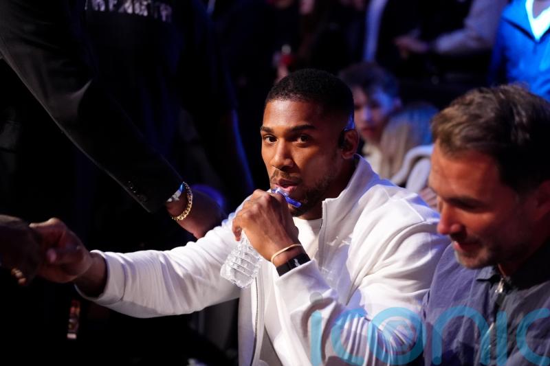 Anthony Joshua makes appearance in London at Derek Chisora&rsquo;s farewell fight