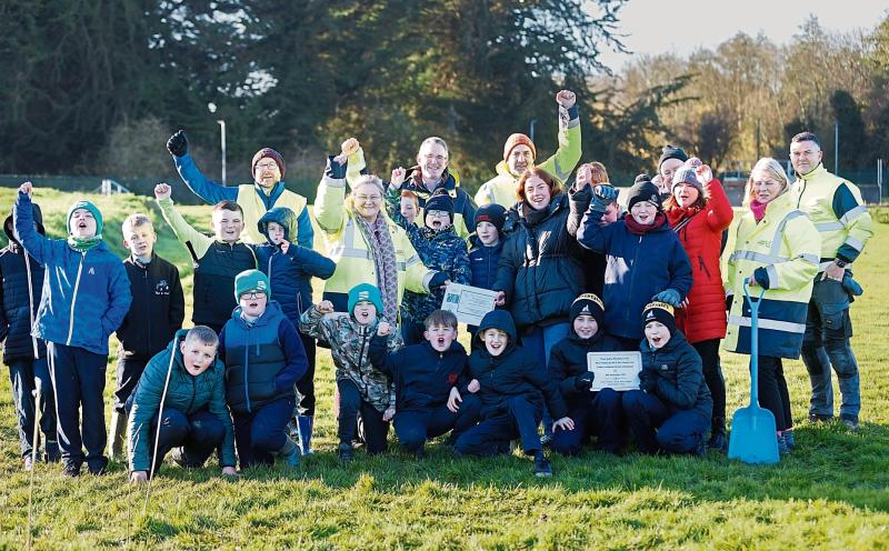 Limerick pupils get hands dirty planting trees at wastewater treatment plant