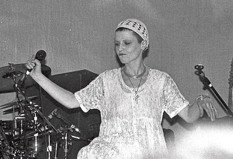 Photo caption Dolores O'Riordan in concert at the Theatre Royal in December 1993 Picture: Dermot Lynch/Limerick Leader. 