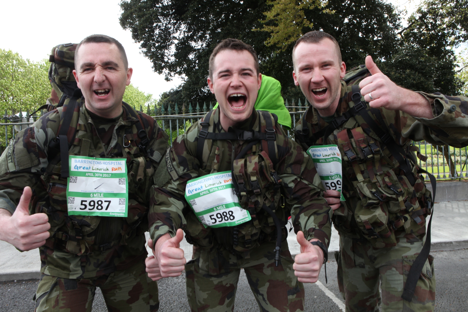 Ian Hackett, Michael Dalton and Aidan Whelan took part in the 6 mile event