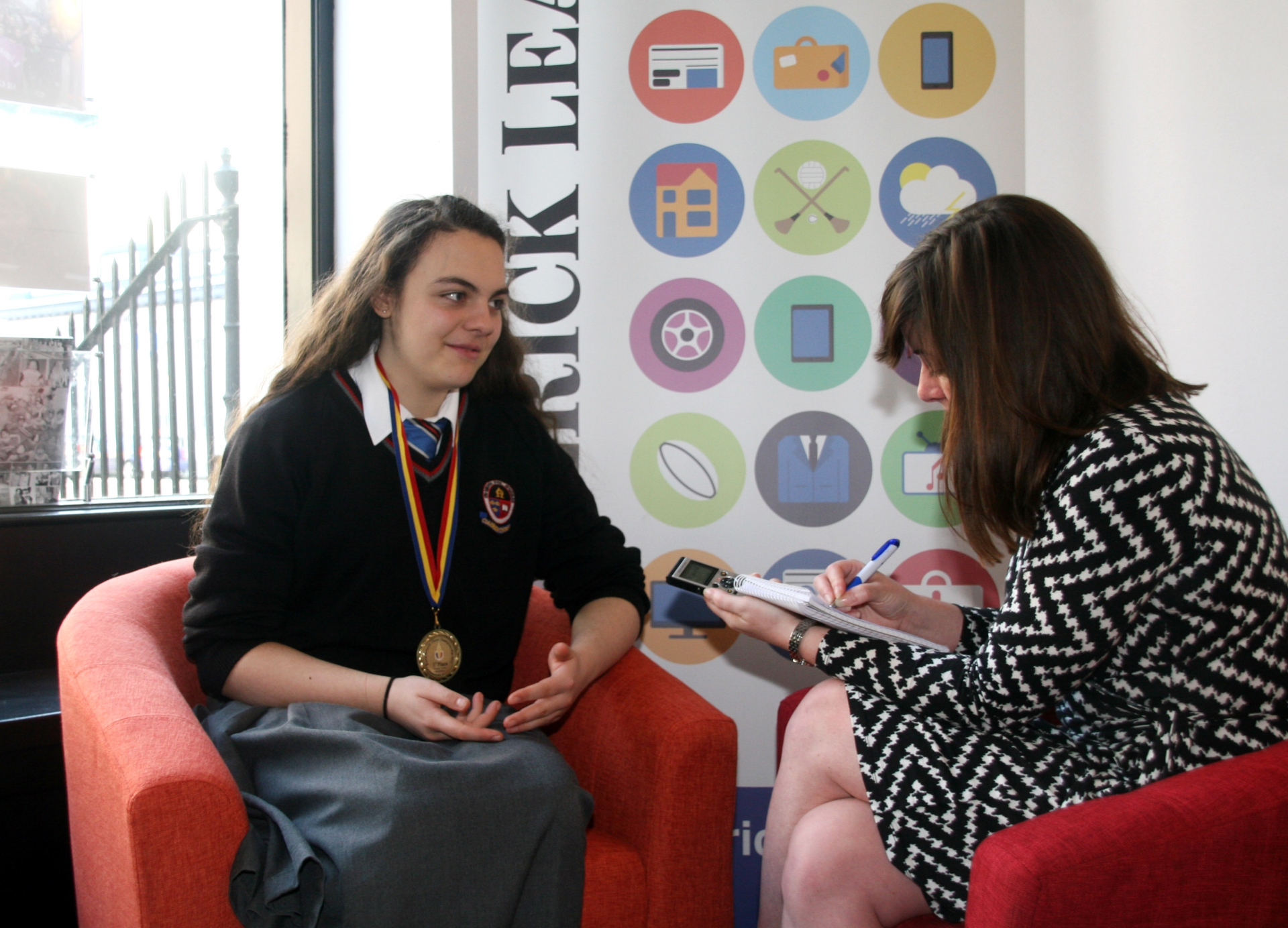 Diana Mirza chatting with the Limerick Leader's Anne Sheridan